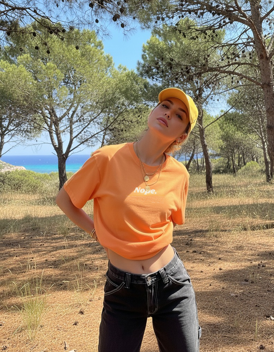 ORANGE OVERSIZED TEE