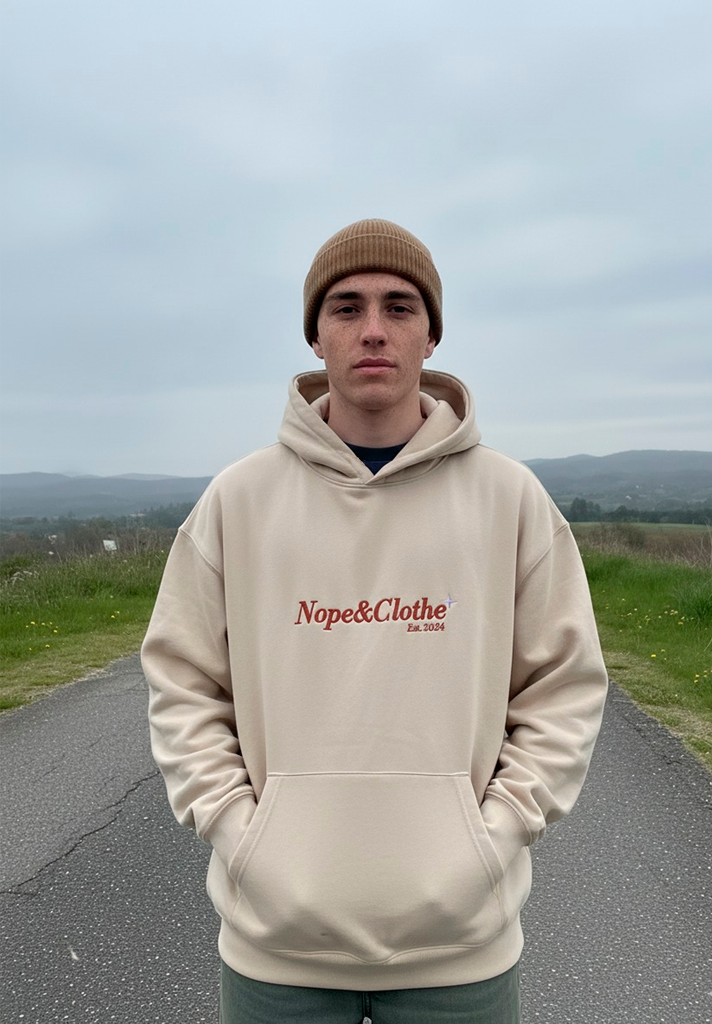 MINIMAL HAZELNUT OVERSIZED HOODIE