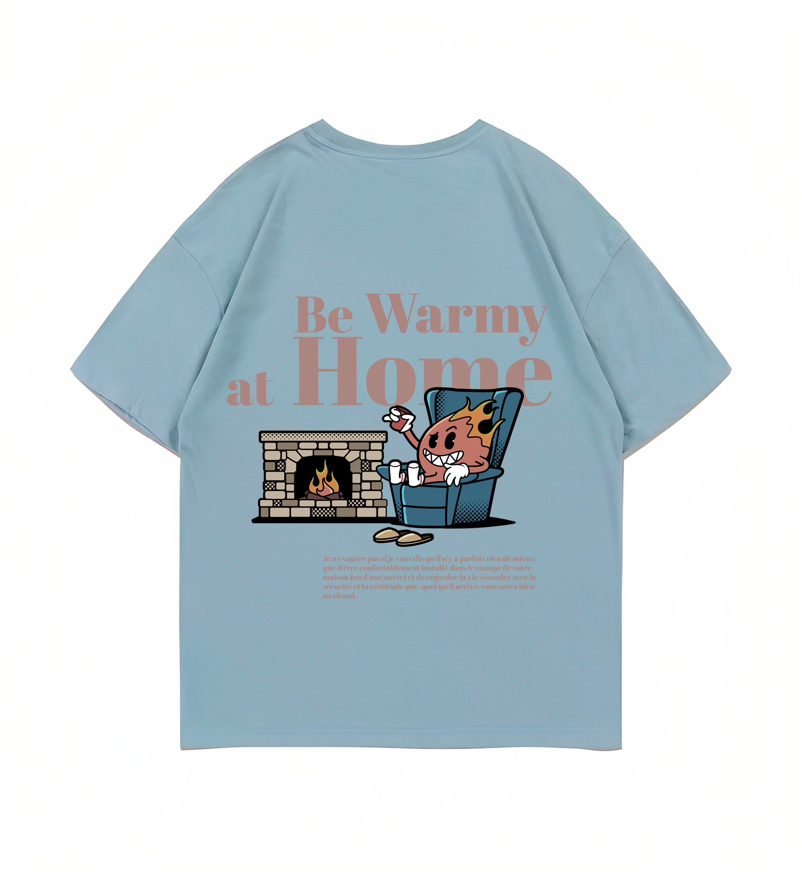 WARMY BLUE OVERSIZED TEE