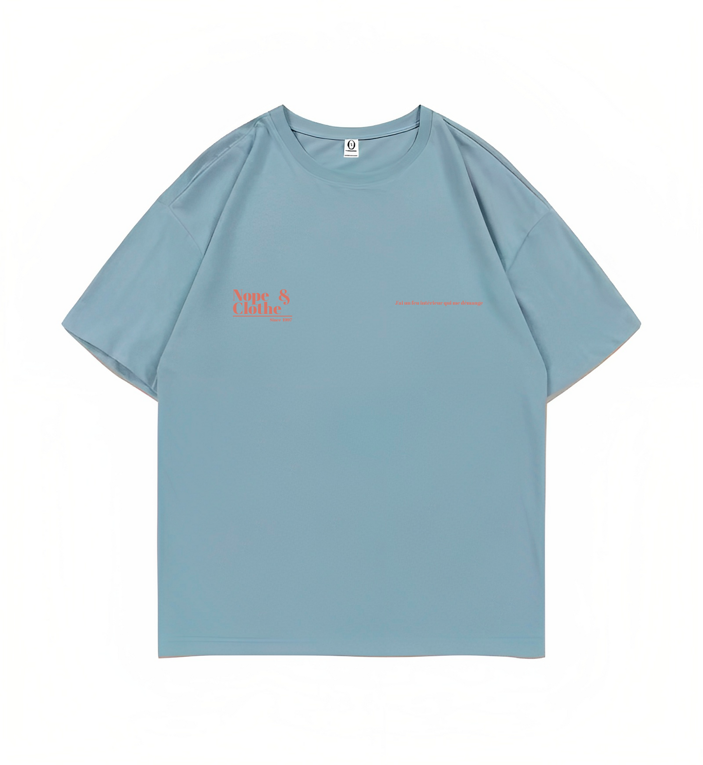 Warmy Flame Oversized Tee - Wasted Blue