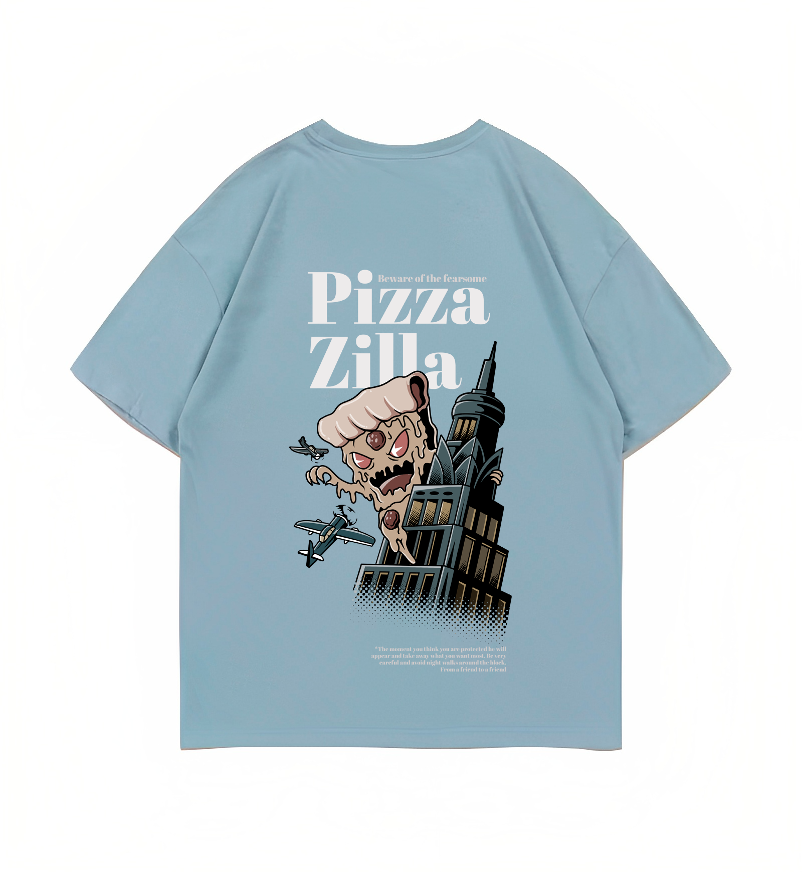 MELTED BLUE OVERSIZED TEE