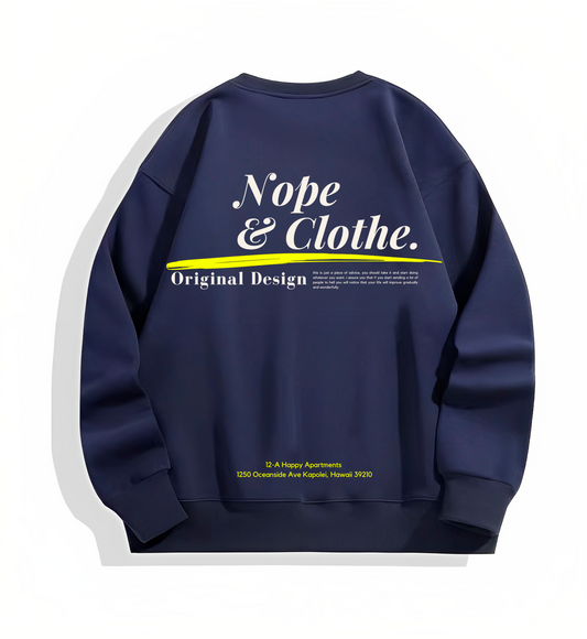 Navy Joyful Oversized Crewneck